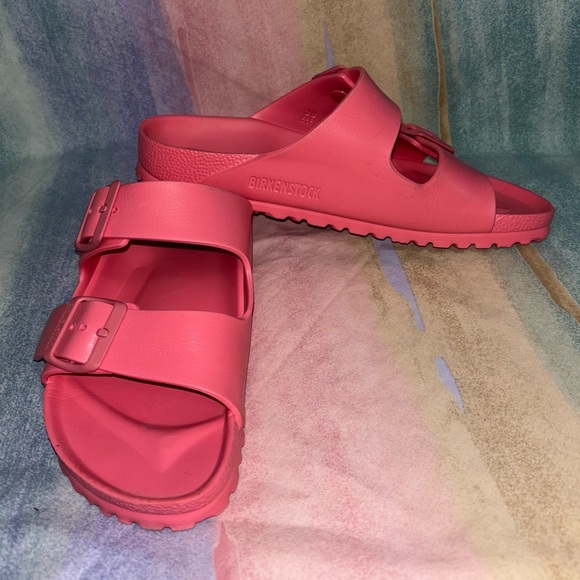 Birkenstock Arizona EVA Slip On Sandals women’s size 7 pink - Picture 3 of 7